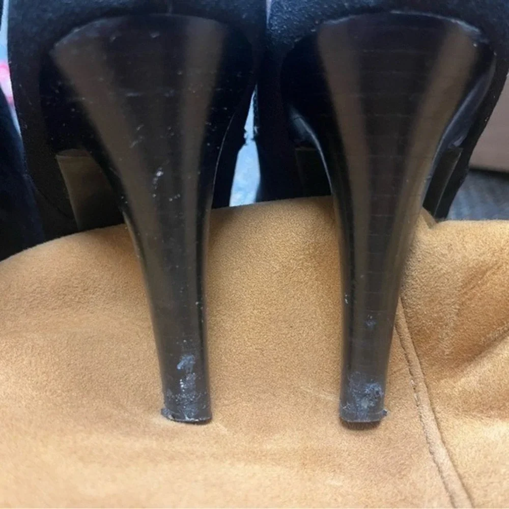 Nine West‎ Sinisterm Black Over The Knee Stretch Boots Stiletto Heel Womens 7M